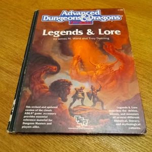 LEGENDS AND LORE BY JAMES M. WARD AND TROY DENNING, Dungeons and dragons  book.
